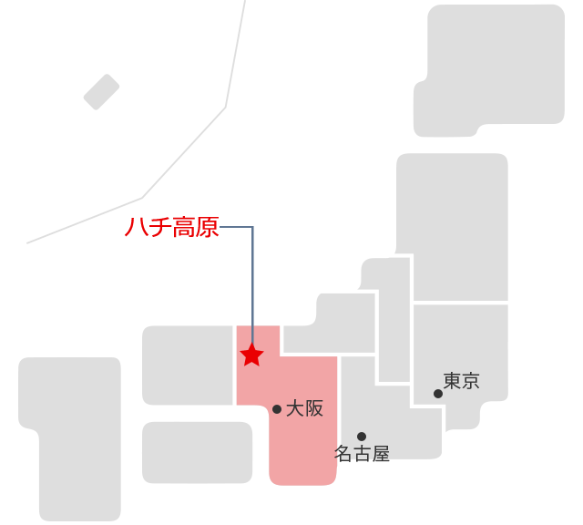 ハチ高原マップ