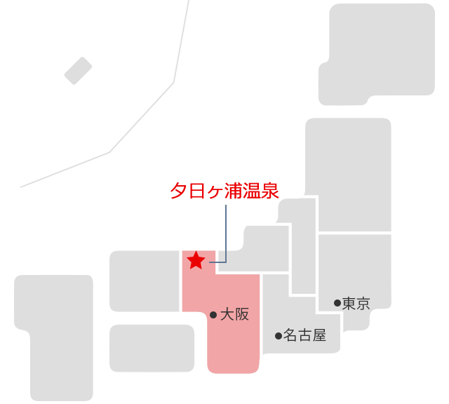 夕日ヶ浦温泉マップ