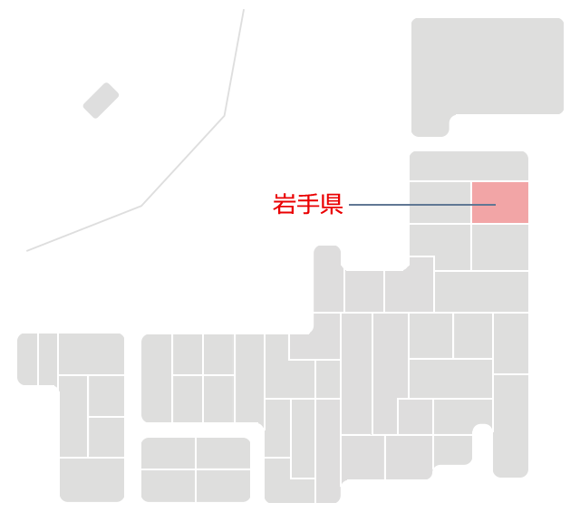 岩手県マップ